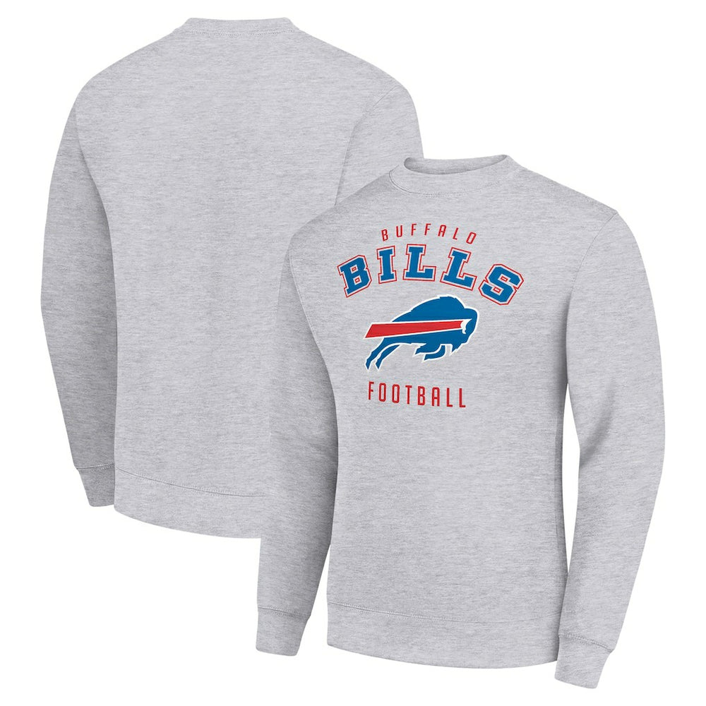 Buffalo Bills Starter Team Logo Pullover Sweatshirt - Heather Gray Pullover