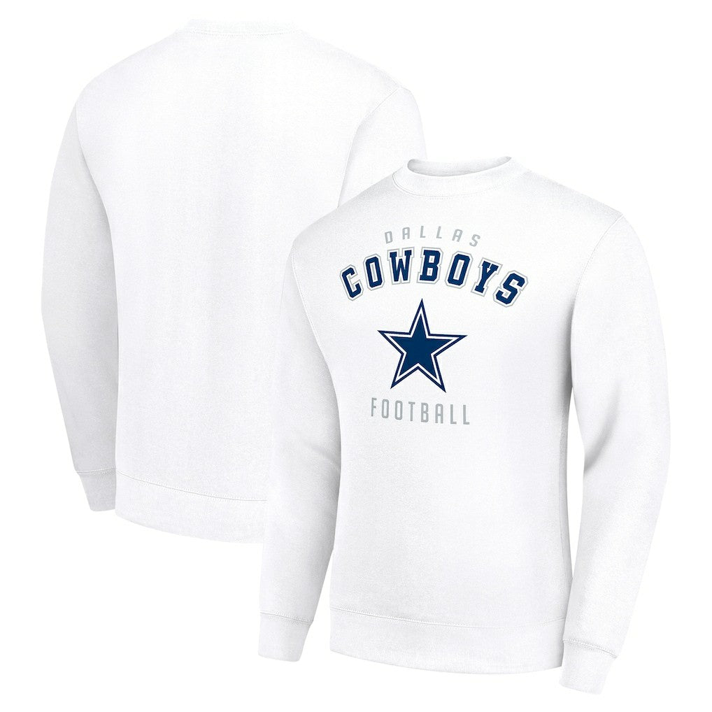 Dallas Cowboys Starter Team Logo Pullover Sweatshirt - White Pullover