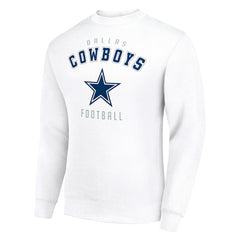Dallas Cowboys Starter Team Logo Pullover Sweatshirt - White Pullover