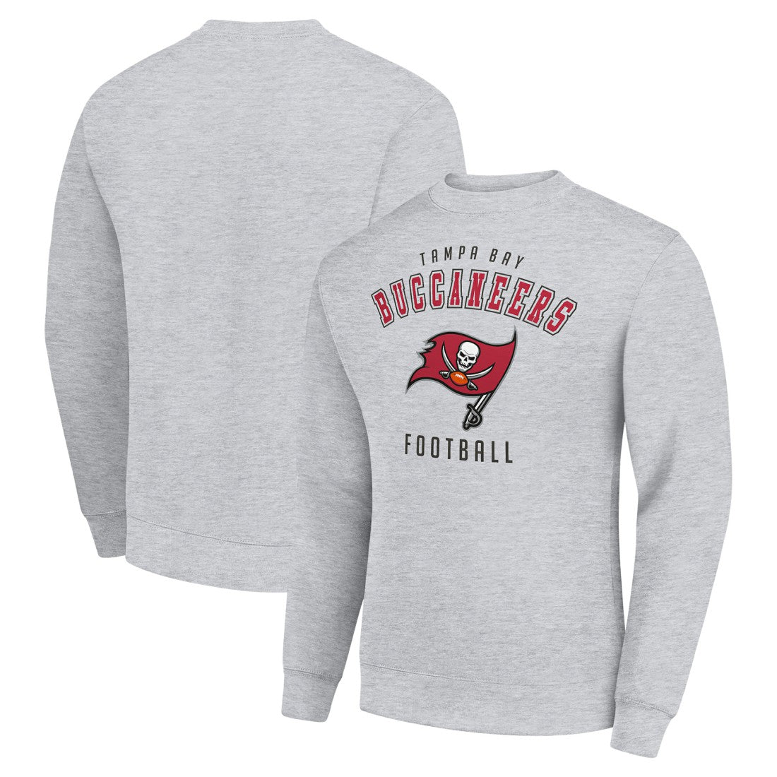 Tampa Bay Buccaneers Starter Team Logo Pullover Sweatshirt - Heather Gray Pullover
