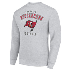 Tampa Bay Buccaneers Starter Team Logo Pullover Sweatshirt - Heather Gray Pullover