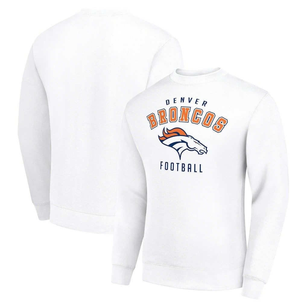 Denver Broncos Starter Team Logo Pullover Sweatshirt - White Pullover