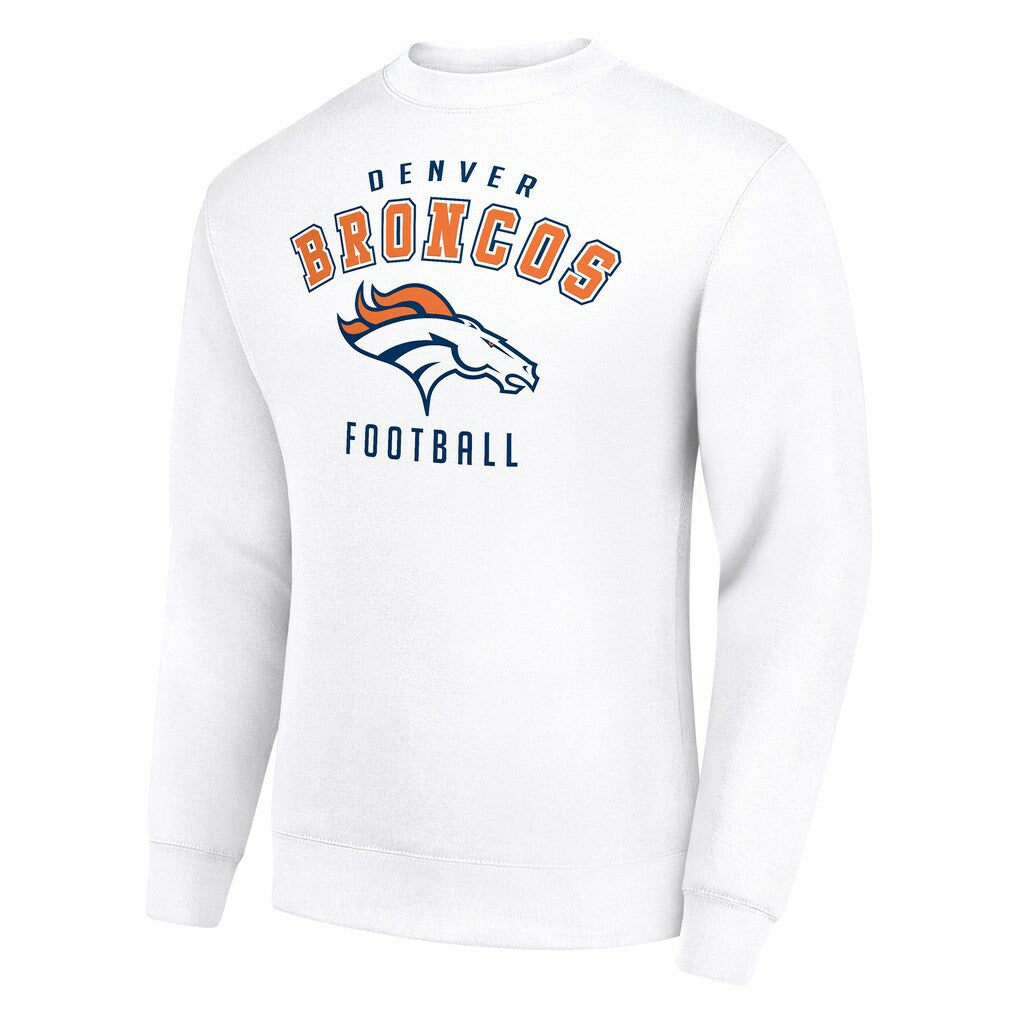 Denver Broncos Starter Team Logo Pullover Sweatshirt - White Pullover