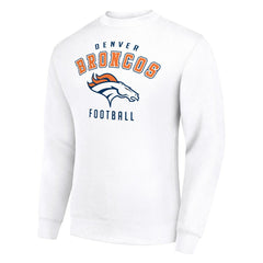 Denver Broncos Starter Team Logo Pullover Sweatshirt - White Pullover