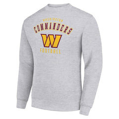Washington Commanders Starter Team Logo Pullover Sweatshirt - Heather Gray Pullover