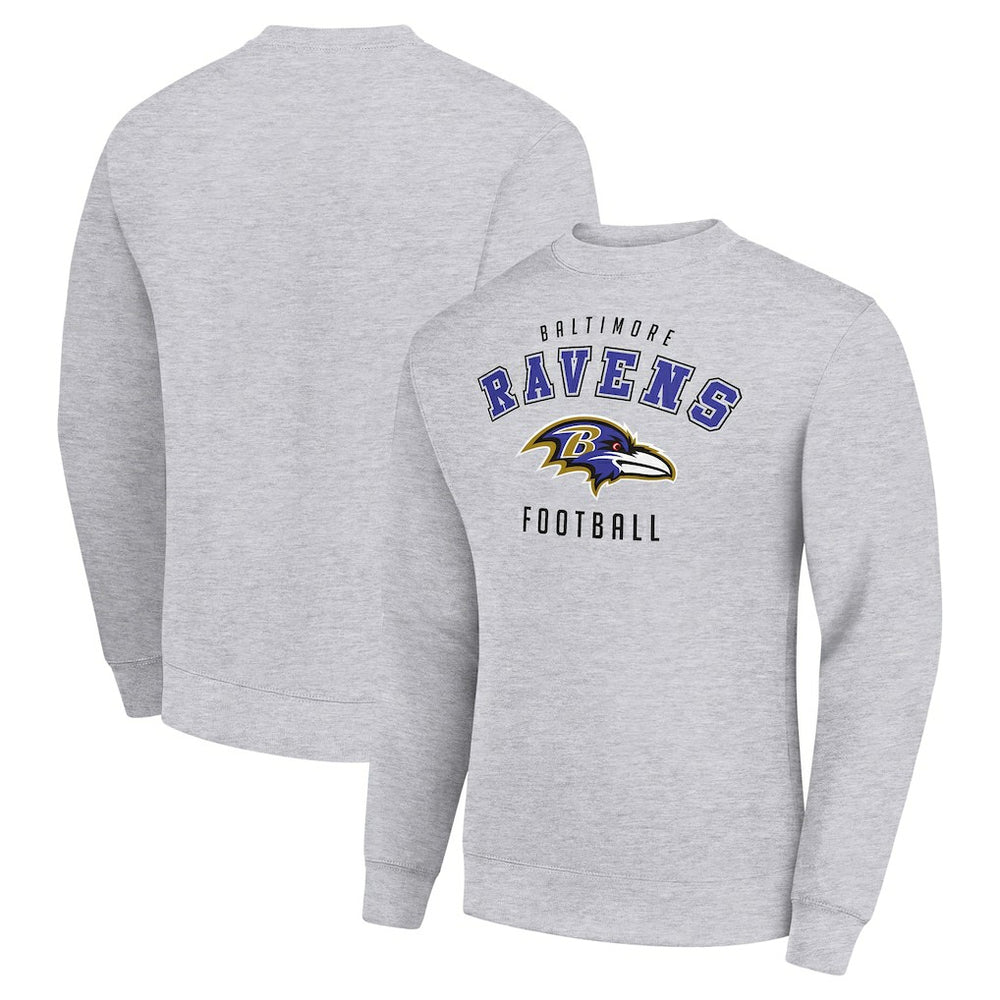 Baltimore Ravens Starter Team Logo Pullover Sweatshirt - Heather Gray Pullover