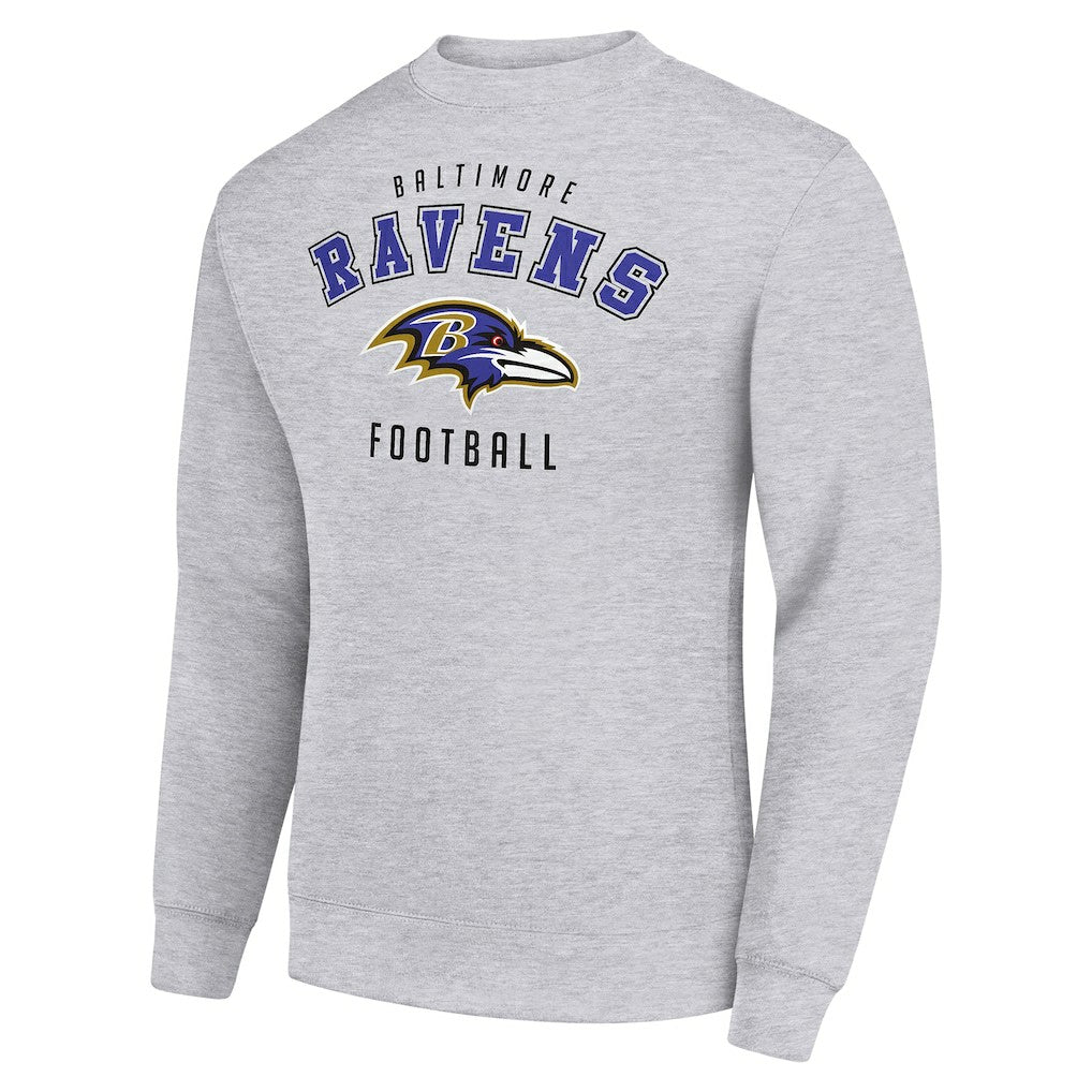 Baltimore Ravens Starter Team Logo Pullover Sweatshirt - Heather Gray Pullover