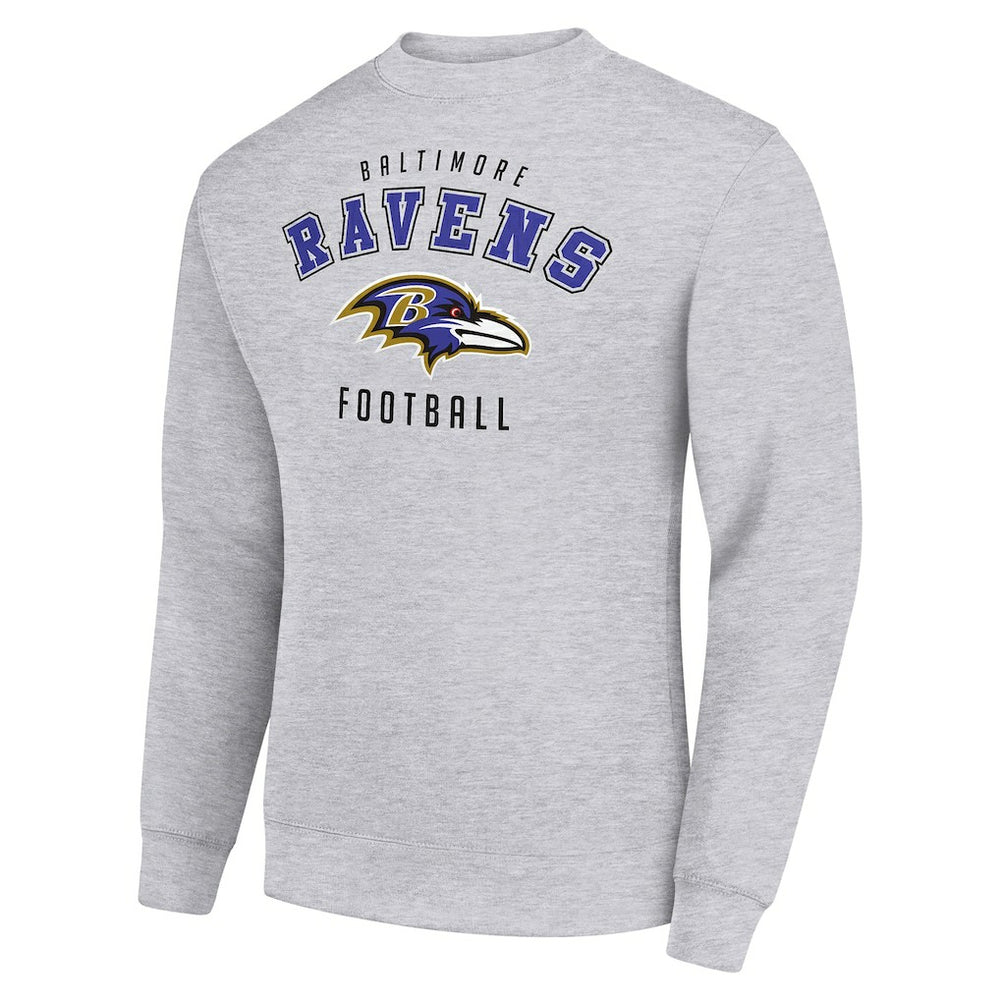 Baltimore Ravens Starter Team Logo Pullover Sweatshirt - Heather Gray Pullover