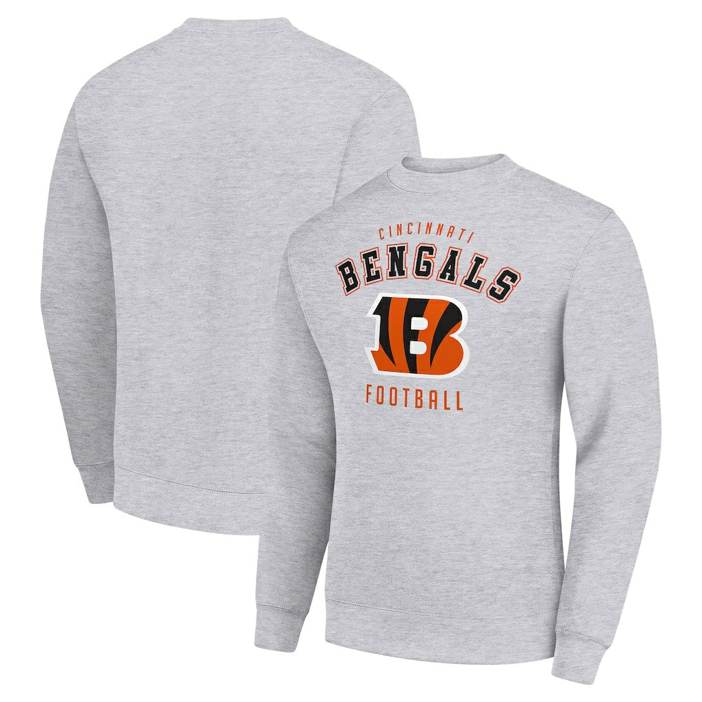 Cincinnati Bengals Starter Team Logo Pullover Sweatshirt - Heather Gray Pullover