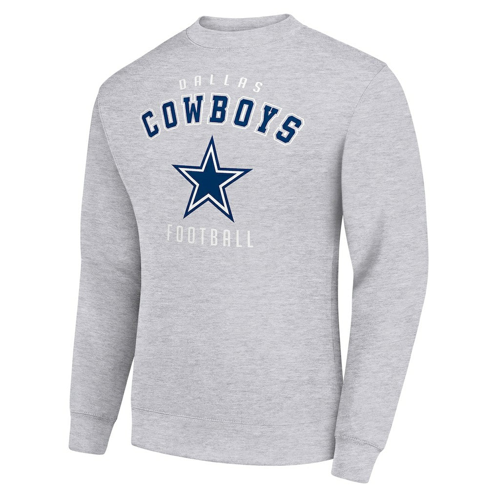Dallas Cowboys Starter Team Logo Pullover Sweatshirt - Heather Gray Pullover