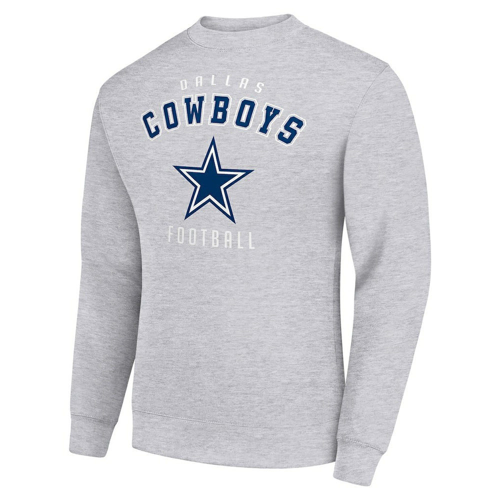 Dallas Cowboys Starter Team Logo Pullover Sweatshirt - Heather Gray Pullover