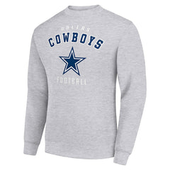 Dallas Cowboys Starter Team Logo Pullover Sweatshirt - Heather Gray Pullover
