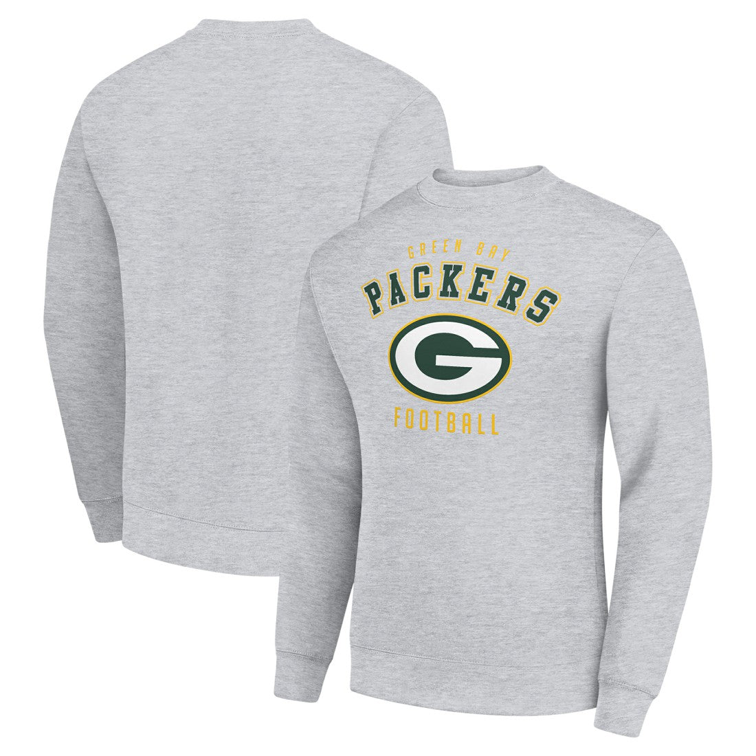 Green Bay Packers Starter Team Logo Pullover Sweatshirt - Heather Gray Pullover