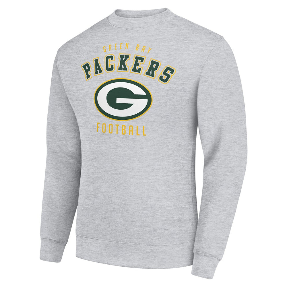 Green Bay Packers Starter Team Logo Pullover Sweatshirt - Heather Gray Pullover