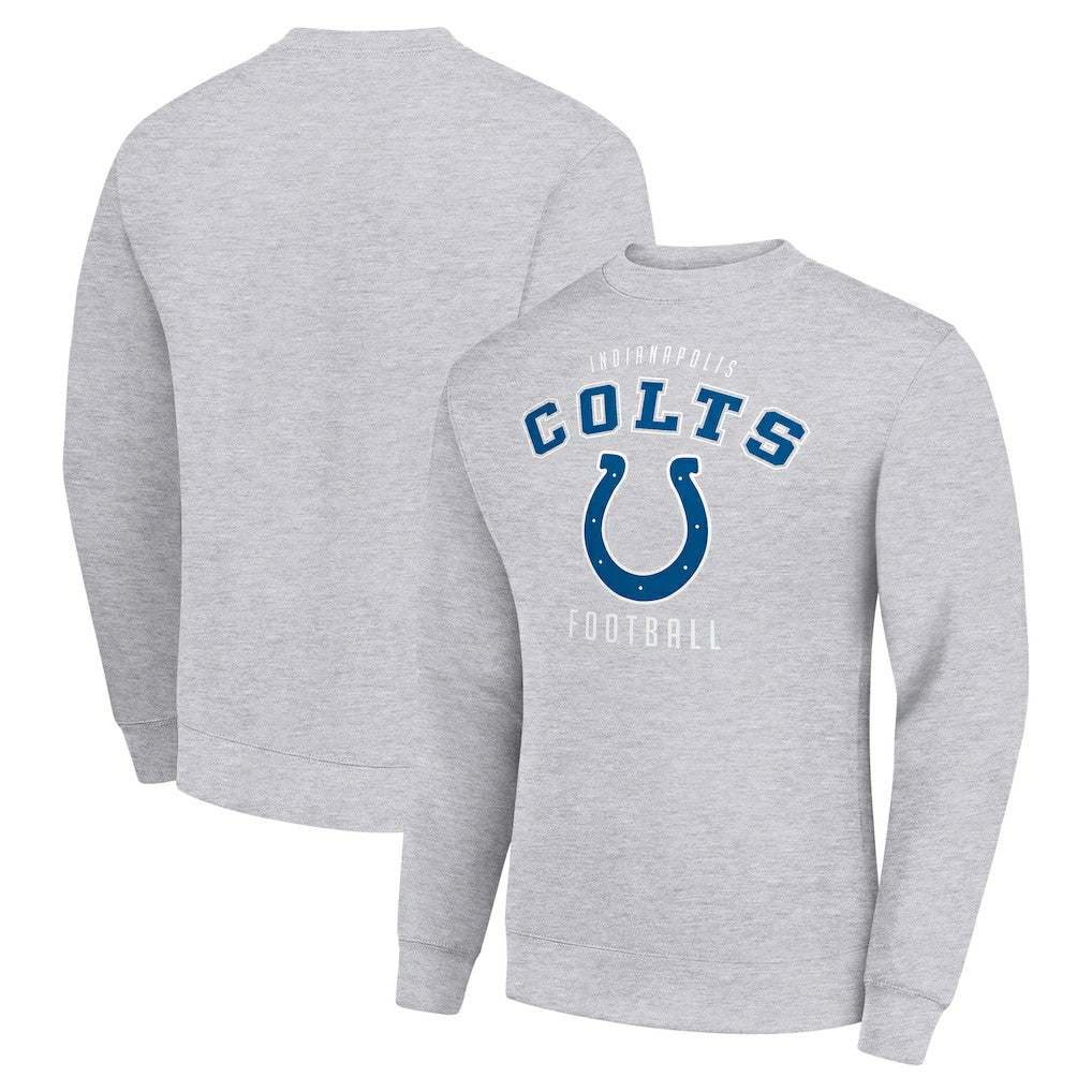 Indianapolis Colts Starter Team Logo Pullover Sweatshirt - Heather Gray Pullover