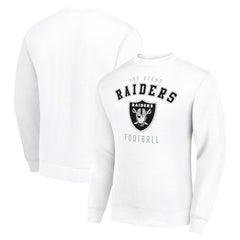 Las Vegas Raiders Starter Team Logo Pullover Sweatshirt - White Pullover
