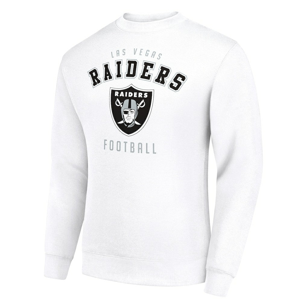 Las Vegas Raiders Starter Team Logo Pullover Sweatshirt - White Pullover