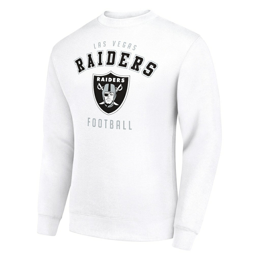 Las Vegas Raiders Starter Team Logo Pullover Sweatshirt - White Pullover