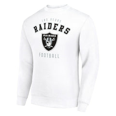 Las Vegas Raiders Starter Team Logo Pullover Sweatshirt - White Pullover