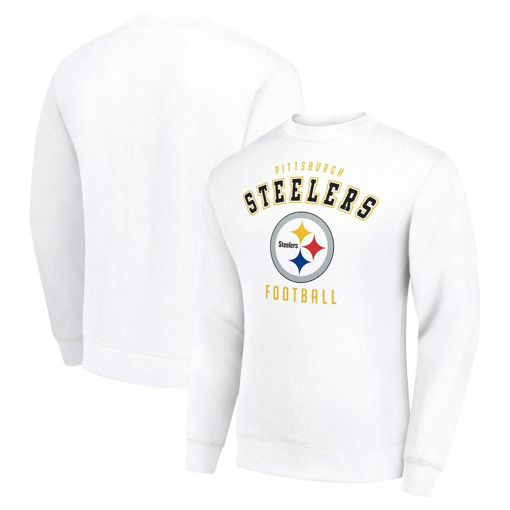 Pittsburgh Steelers Starter Team Logo Pullover Sweatshirt - White Pullover