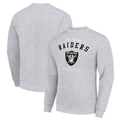 Las Vegas Raiders Starter Team Logo Pullover Sweatshirt - Heather Gray Pullover