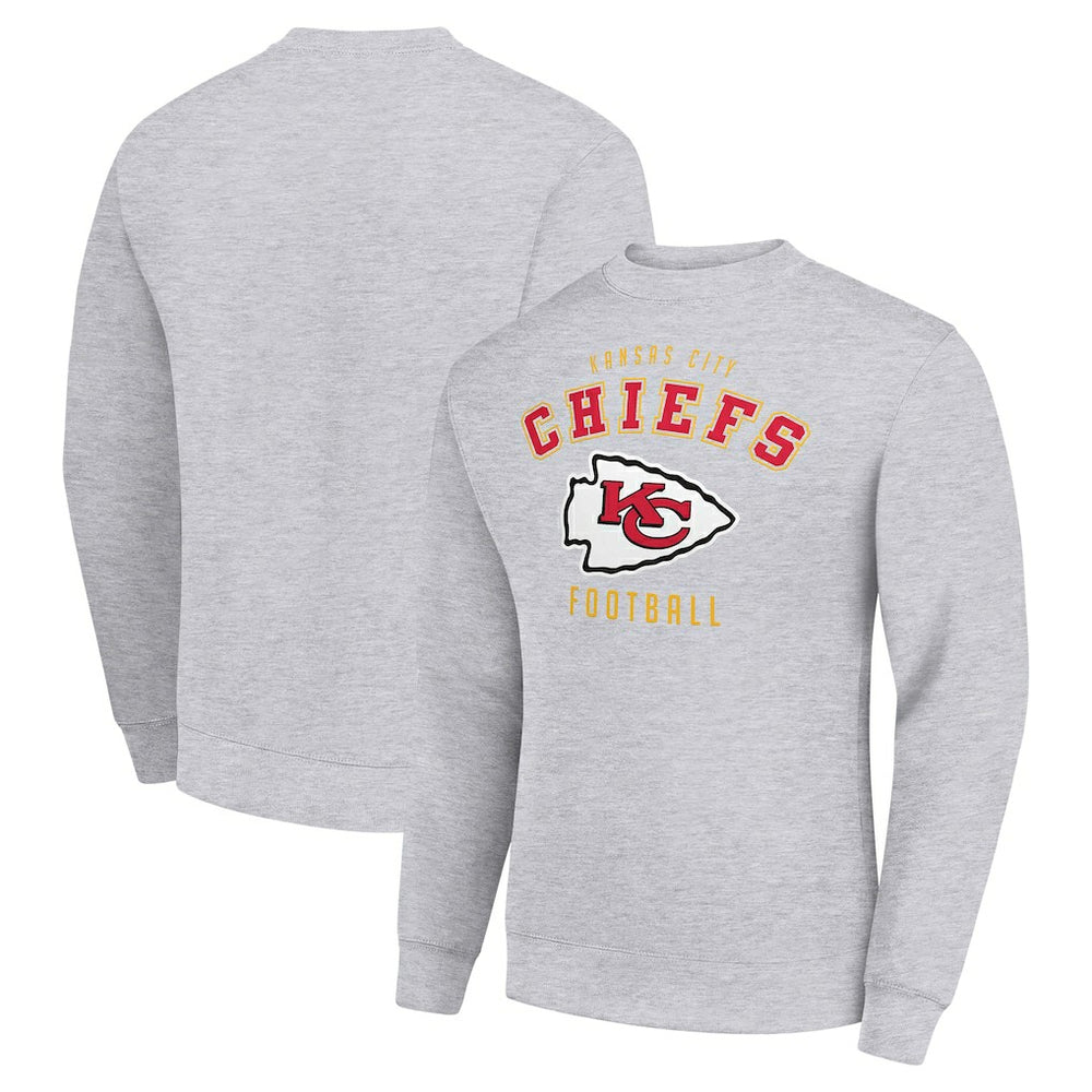 Kansas City Chiefs Starter Team Logo Pullover Sweatshirt - Heather Gray Pullover