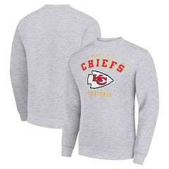 Kansas City Chiefs Starter Team Logo Pullover Sweatshirt - Heather Gray Pullover