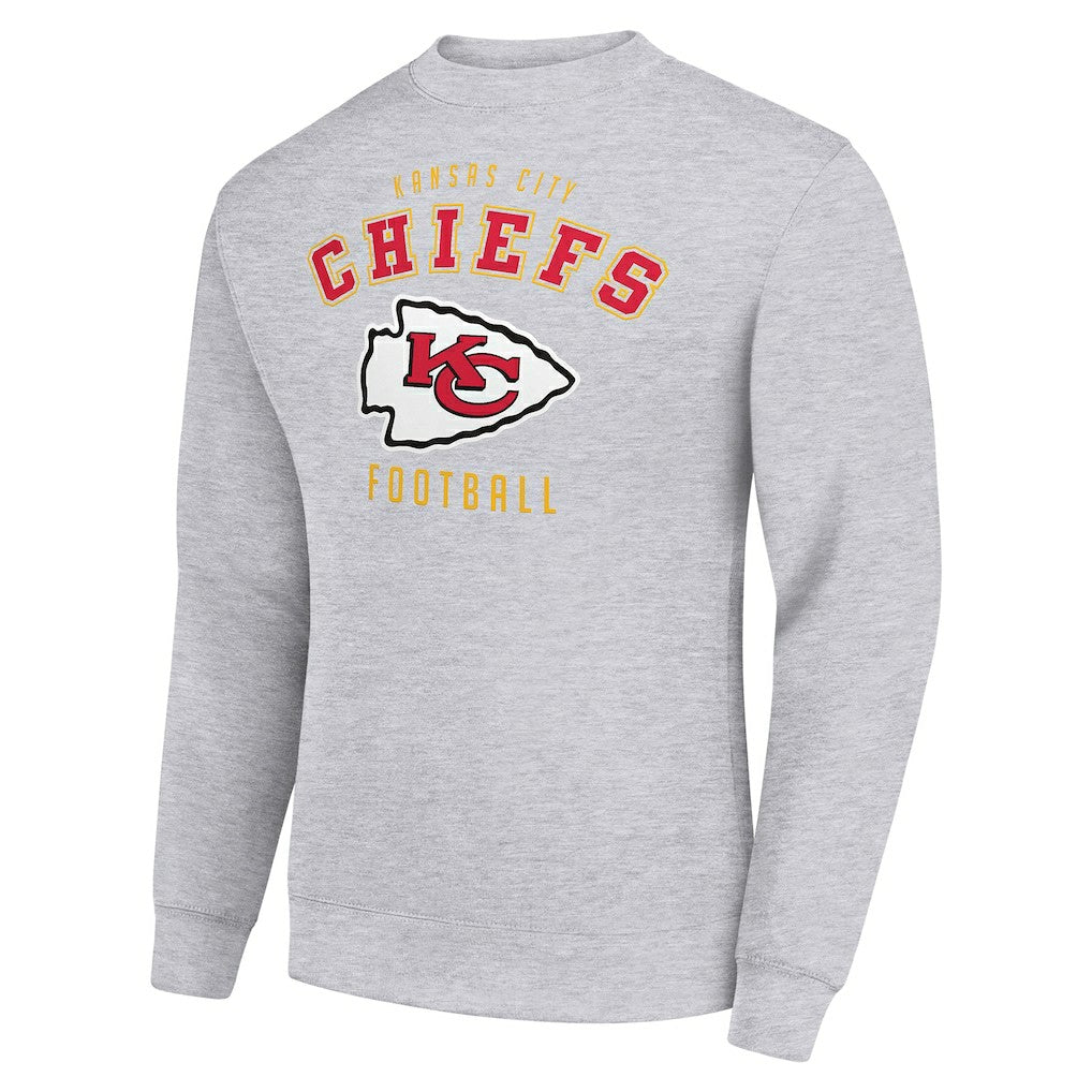 Kansas City Chiefs Starter Team Logo Pullover Sweatshirt - Heather Gray Pullover