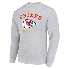 Kansas City Chiefs Starter Team Logo Pullover Sweatshirt - Heather Gray Pullover