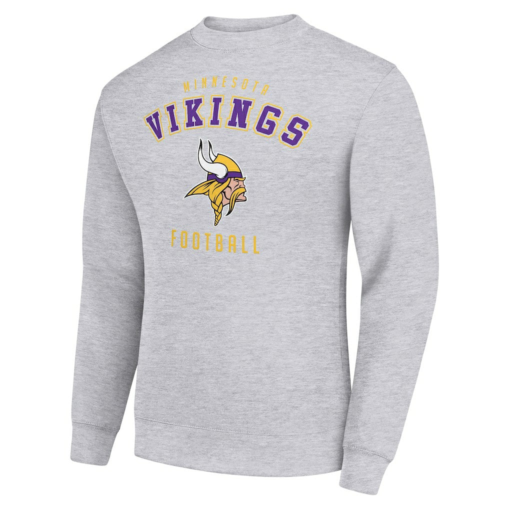 Minnesota Vikings Starter Team Logo Pullover Sweatshirt - Heather Gray Pullover