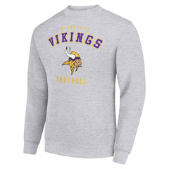 Minnesota Vikings Starter Team Logo Pullover Sweatshirt - Heather Gray Pullover