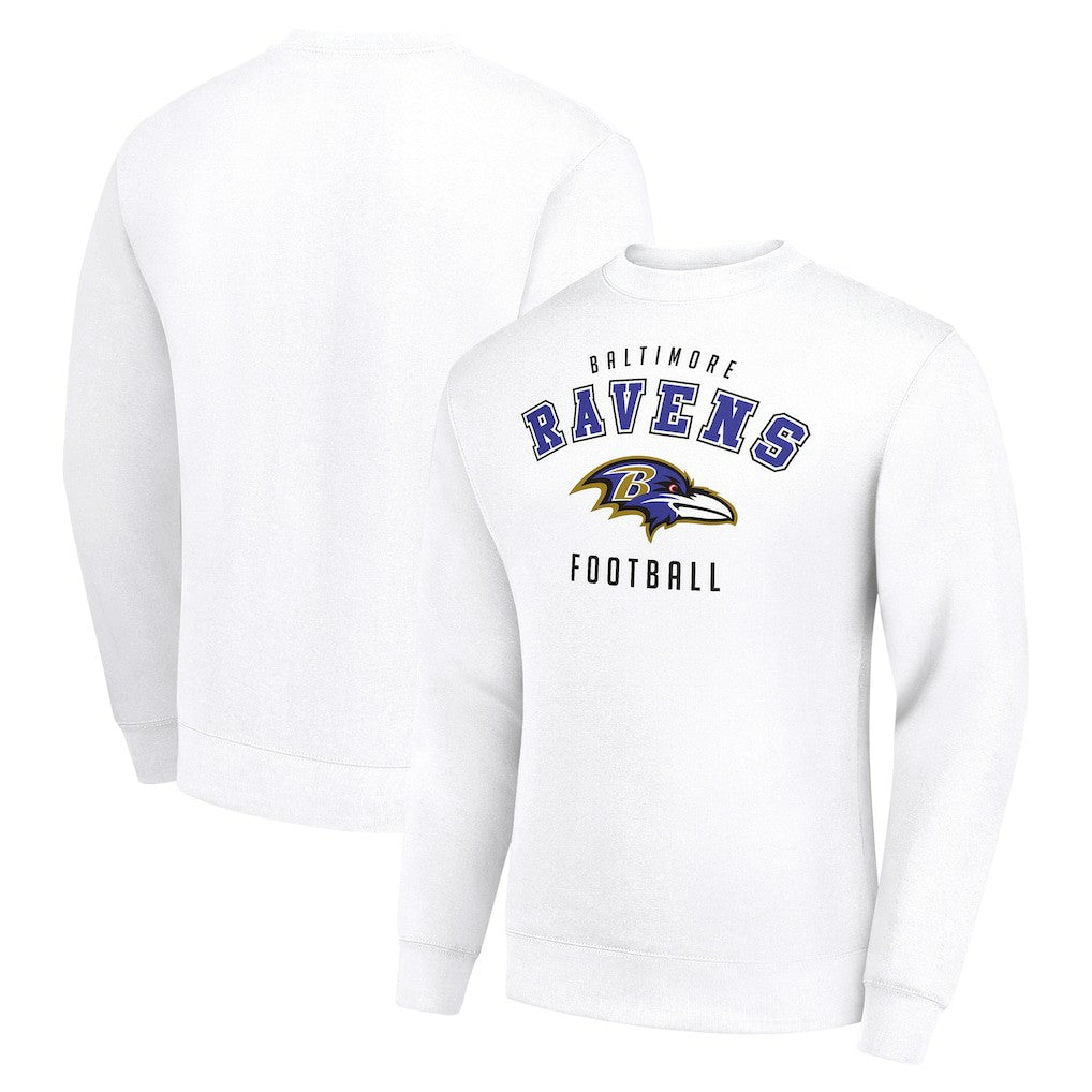 Baltimore Ravens Starter Team Logo Pullover Sweatshirt - White Pullover