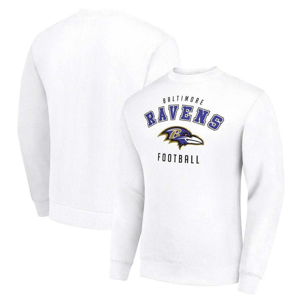 Baltimore Ravens Starter Team Logo Pullover Sweatshirt - White Pullover