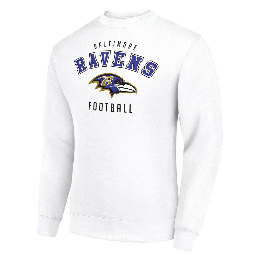 Baltimore Ravens Starter Team Logo Pullover Sweatshirt - White Pullover