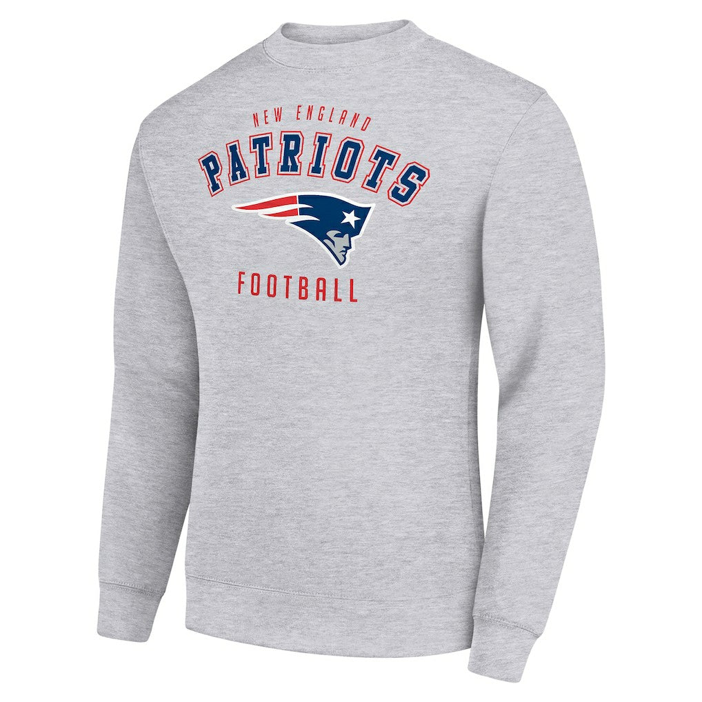 New England Patriots Starter Team Logo Pullover Sweatshirt - Heather Gray Pullover
