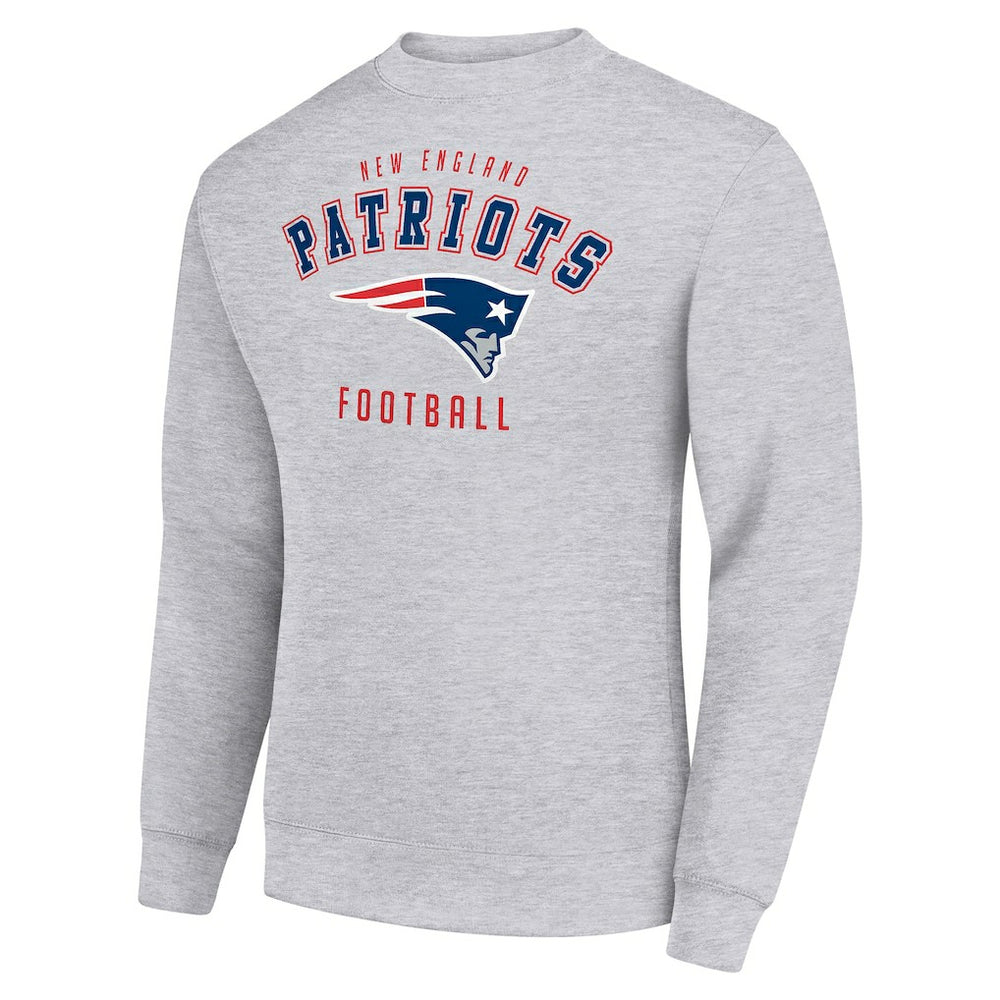 New England Patriots Starter Team Logo Pullover Sweatshirt - Heather Gray Pullover