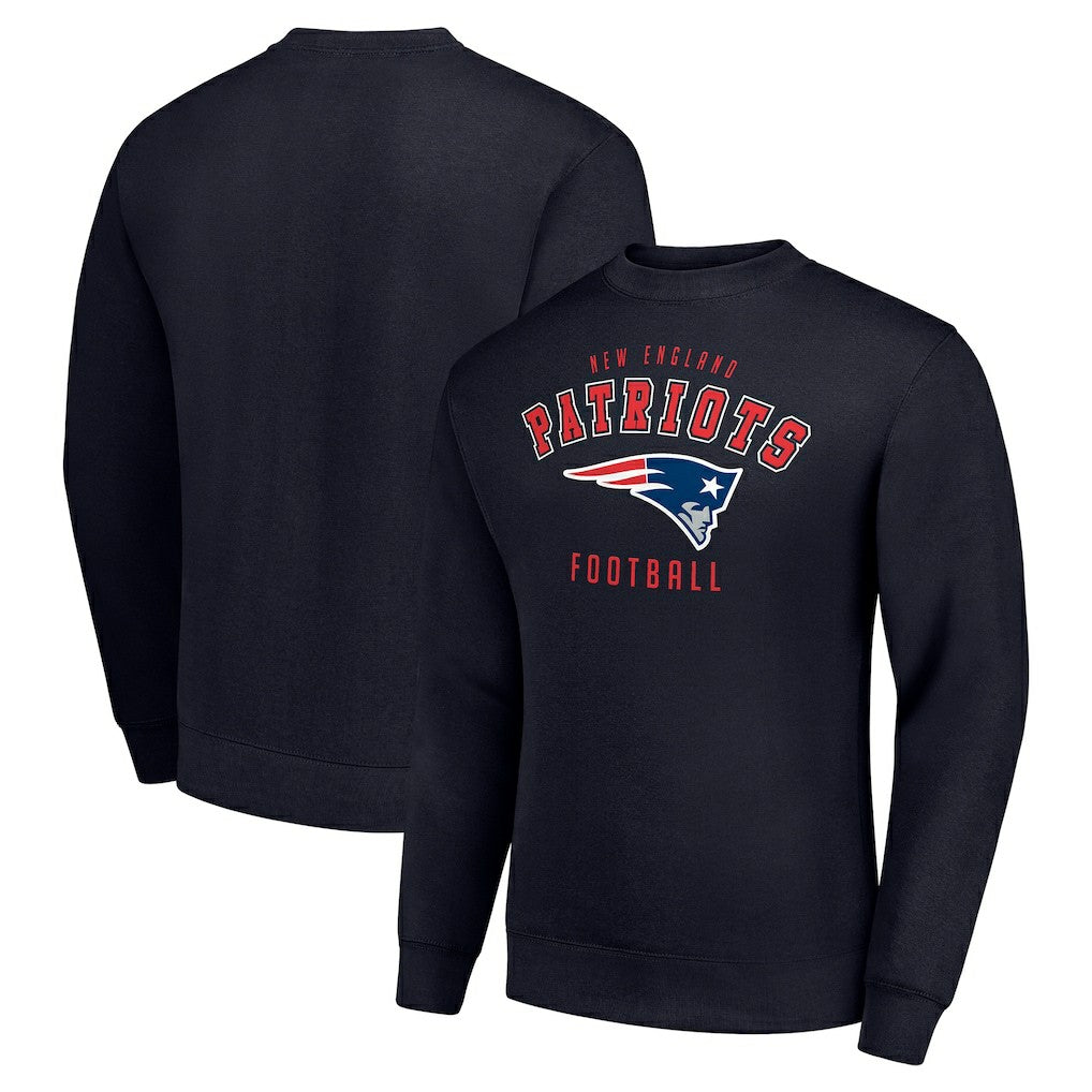 New England Patriots Starter Team Logo Pullover Sweatshirt - Navy Pullover