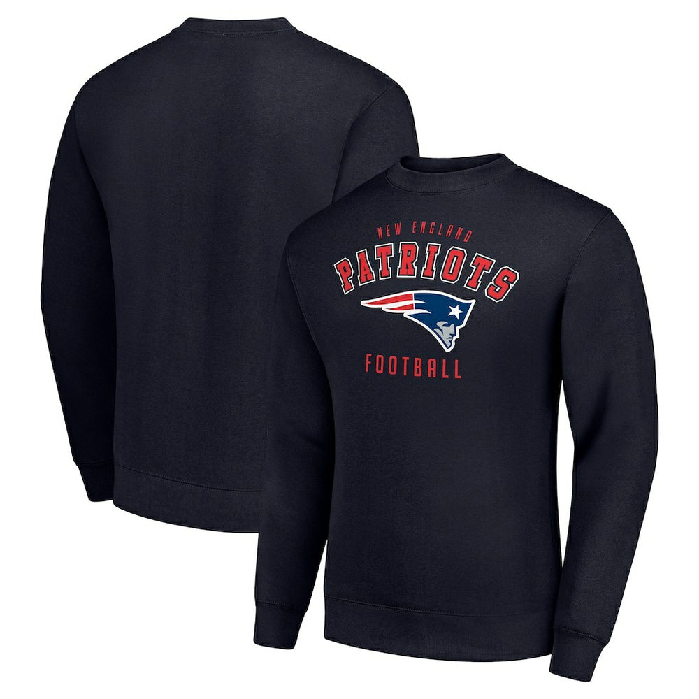 New England Patriots Starter Team Logo Pullover Sweatshirt - Navy Pullover