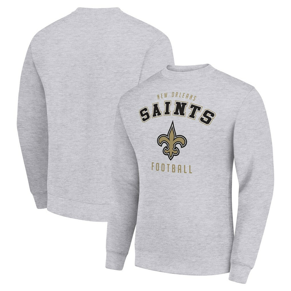 New Orleans Saints Starter Team Logo Pullover Sweatshirt - Heather Gray Pullover