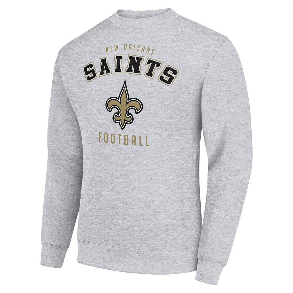 New Orleans Saints Starter Team Logo Pullover Sweatshirt - Heather Gray Pullover