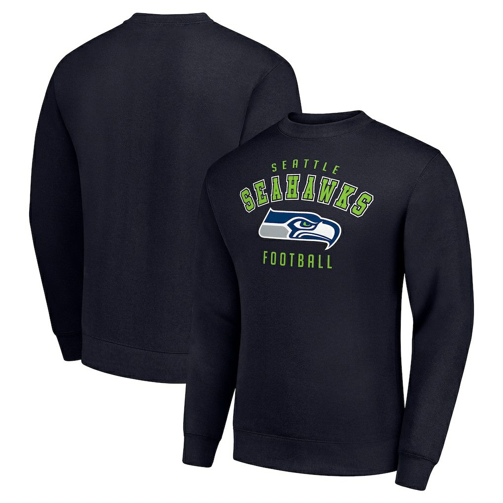 Seattle Seahawks Starter Team Logo Pullover Sweatshirt - College Navy Pullover