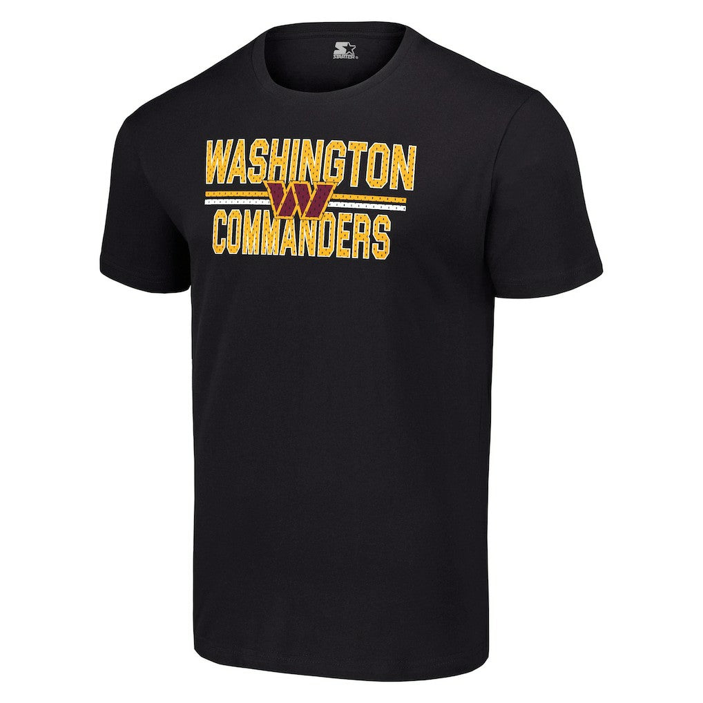 Washington Commanders Starter Team Mesh Print Graphic T-Shirt - Black T-shirts