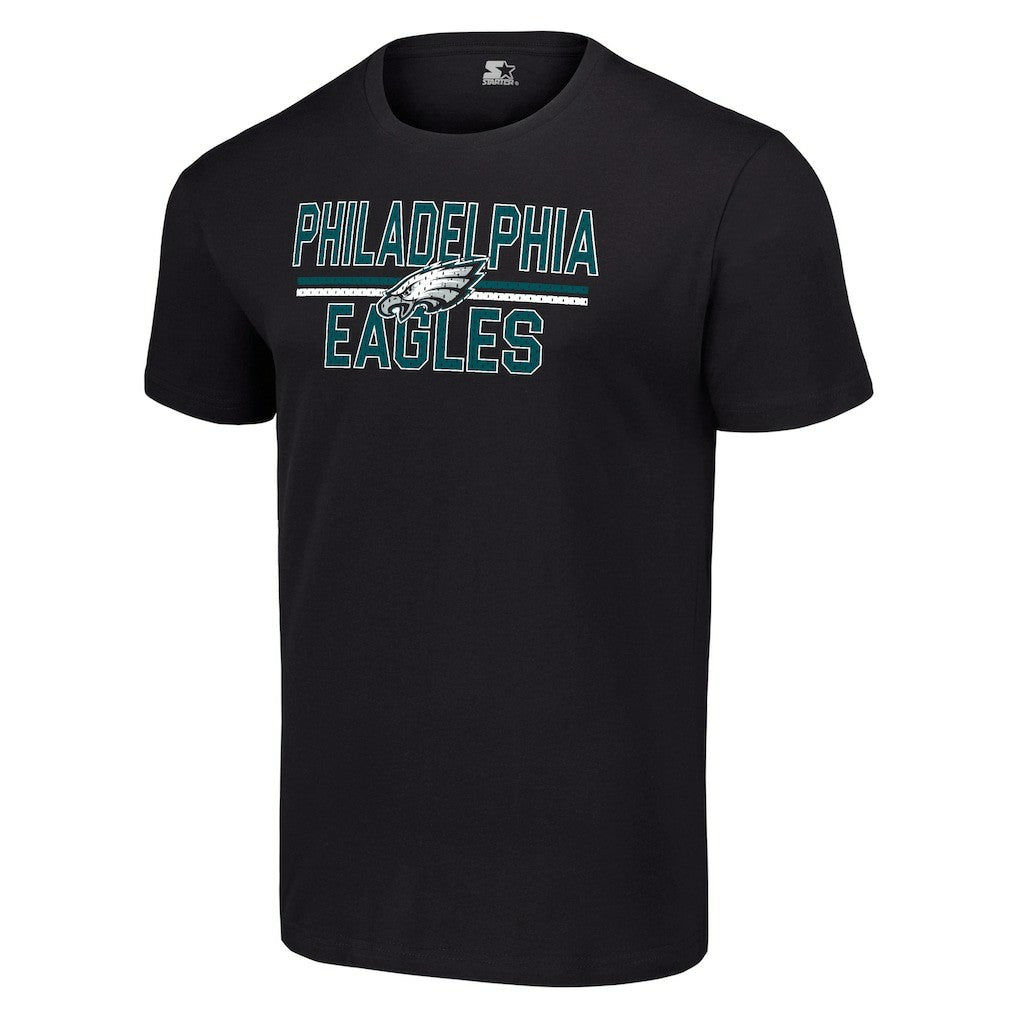 Philadelphia Eagles Starter Team Mesh Print Graphic T-Shirt - Black T-shirts