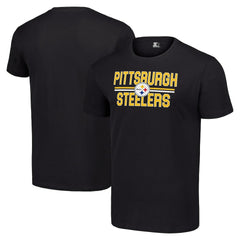 Pittsburgh Steelers Starter Team Mesh Print Graphic T-Shirt - Black T-shirts