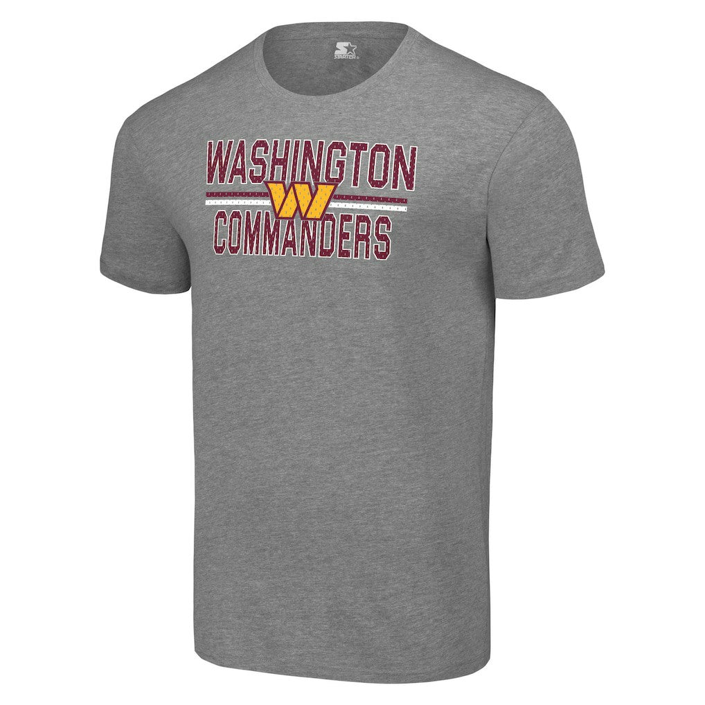 Washington Commanders Starter Team Mesh Print Graphic T-Shirt - Heather Gray T-shirts