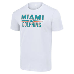 Miami Dolphins Starter Team Mesh Print Graphic T-Shirt - White T-shirts