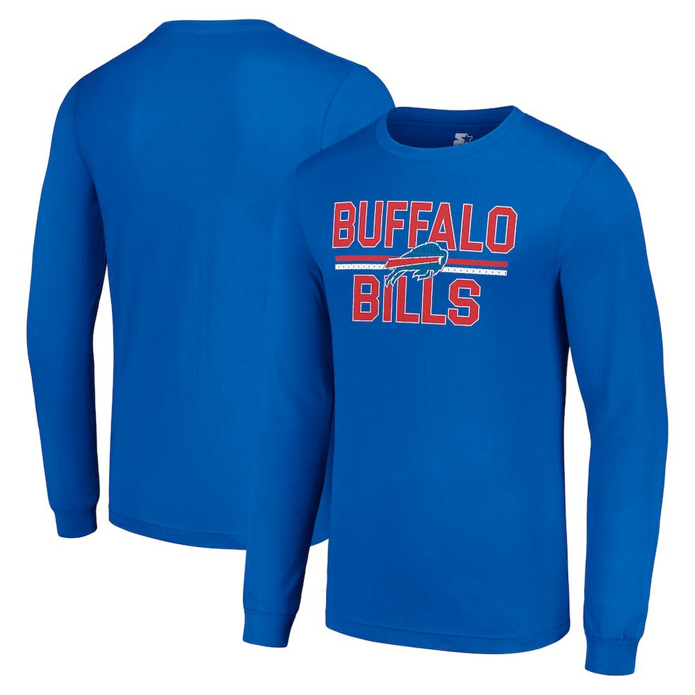 Buffalo Bills Starter Team Mesh Print Graphic Long Sleeve T-Shirt - Royal T-shirts