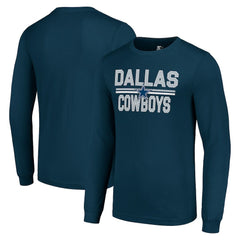 Dallas Cowboys Starter Team Mesh Print Graphic Long Sleeve T-Shirt - Navy T-shirts