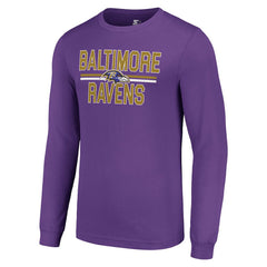Baltimore Ravens Starter Team Mesh Print Graphic Long Sleeve T-Shirt - Purple T-shirts