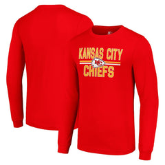 Kansas City Chiefs Starter Team Mesh Print Graphic Long Sleeve T-Shirt - Red T-shirts